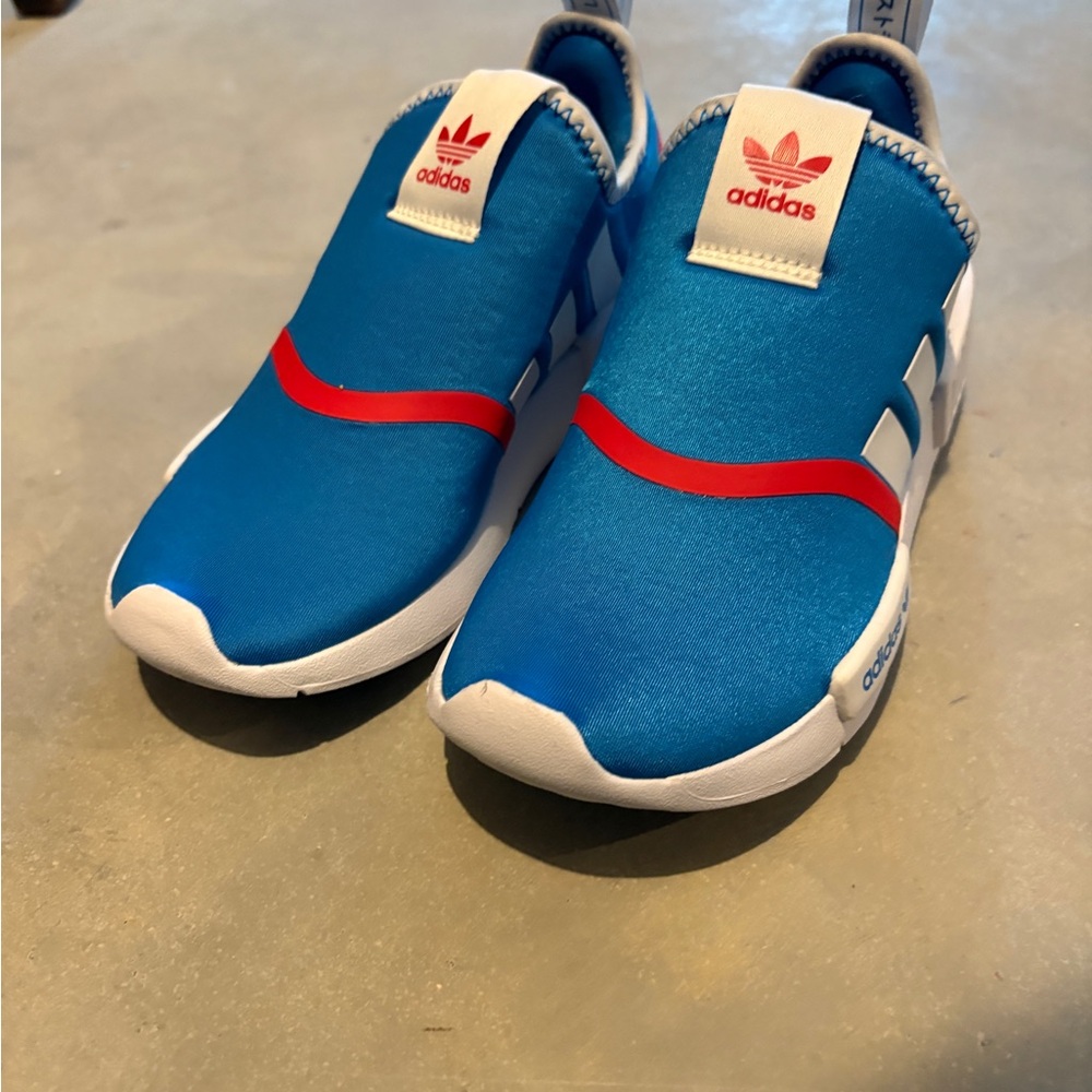Adidas Kids Blue and Red Slip-On Sneakers